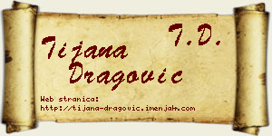 Tijana Dragović vizit kartica